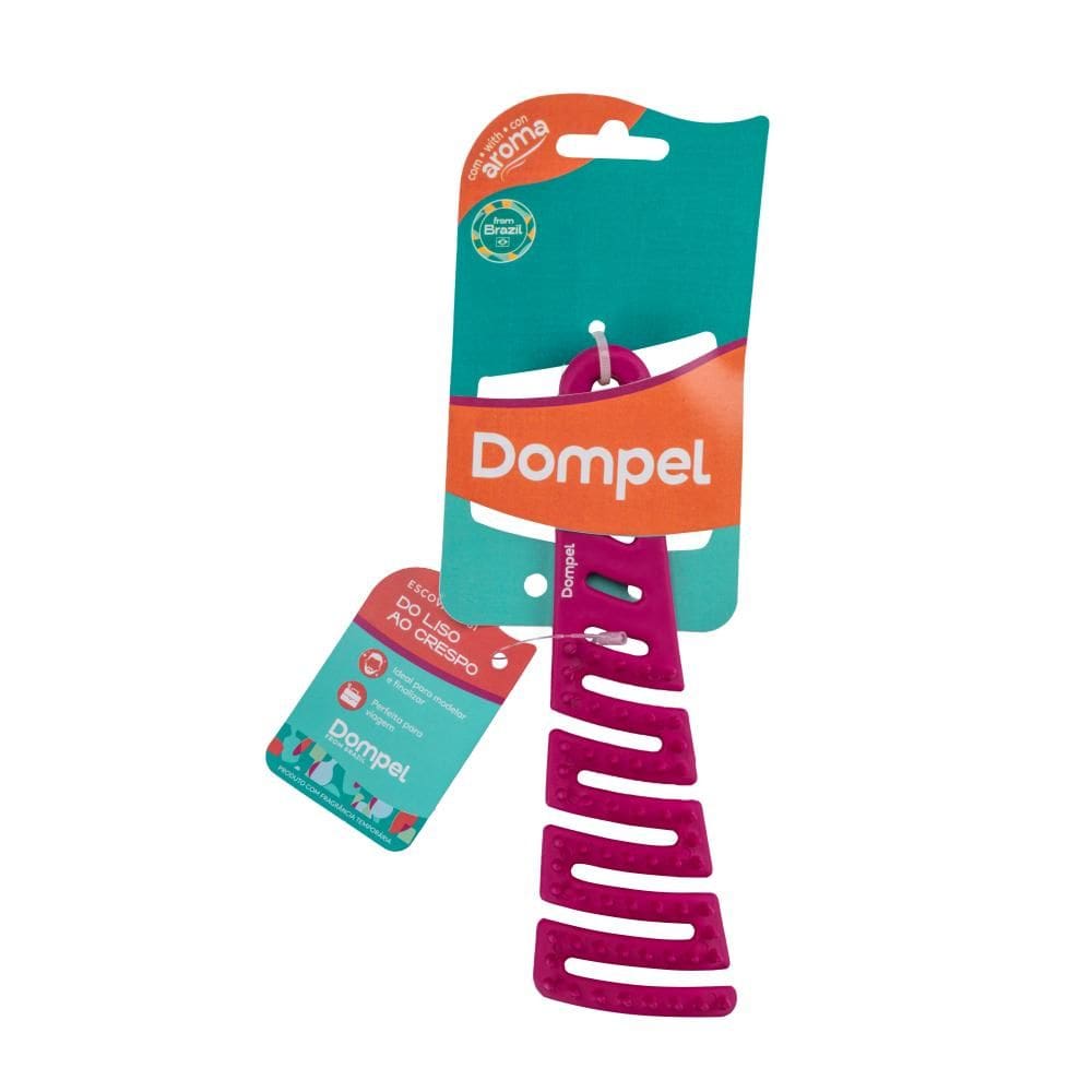 FULL | Dompel-F | 4025 ROSA ESCURO | Escova de Cabelo Desembaraçadora SISSI Cor Rosa Escuro