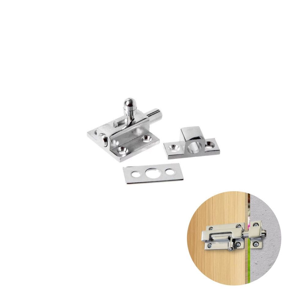 Trinco Tarjeta Pequeno Cromado Para Portas de Janelas