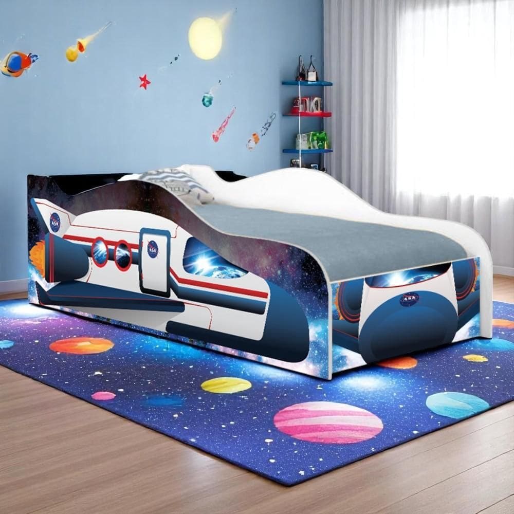 Cama Foguete Espacial Kids Solteiro