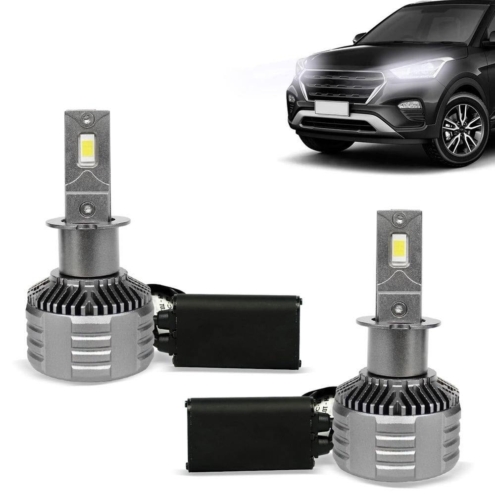 Par Lâmpadas Led H3 Cc-lot Black Diamond 18.000lm Canceller Jr8