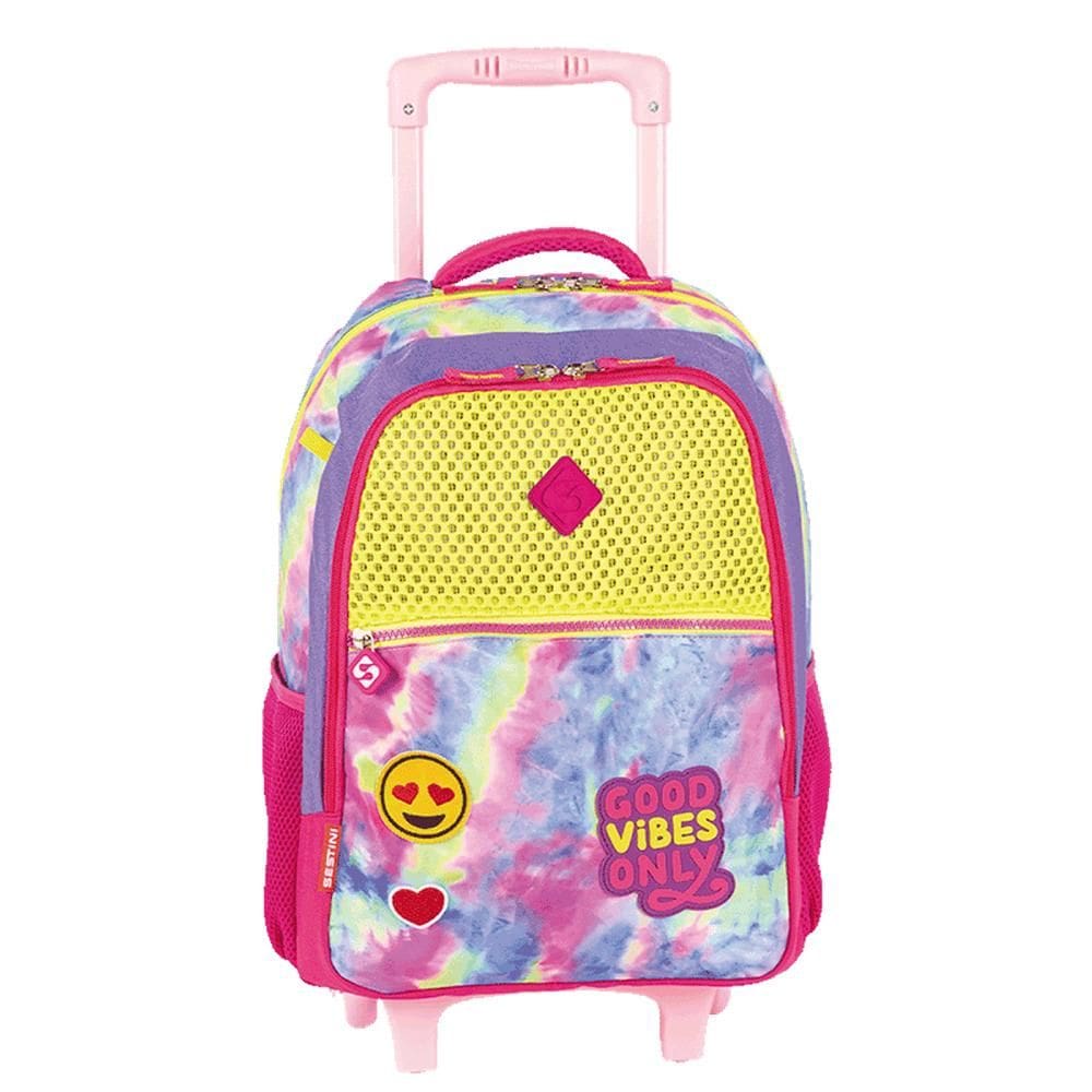 Mochila de Rodinhas Sestini Sem Alça X Good Vibes Colorido
