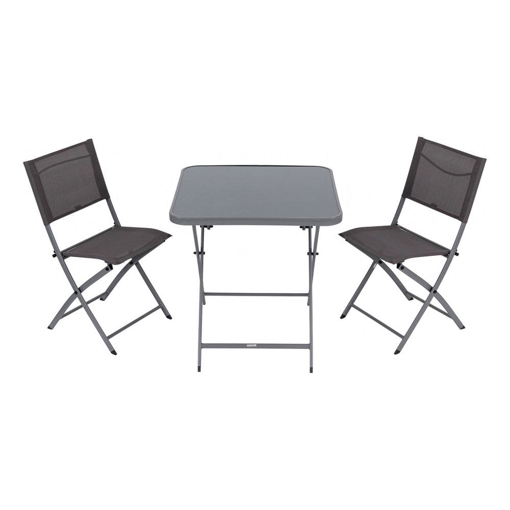 Conjunto Jardim Varanda 3 Pecas Cinza Aco - Berlim