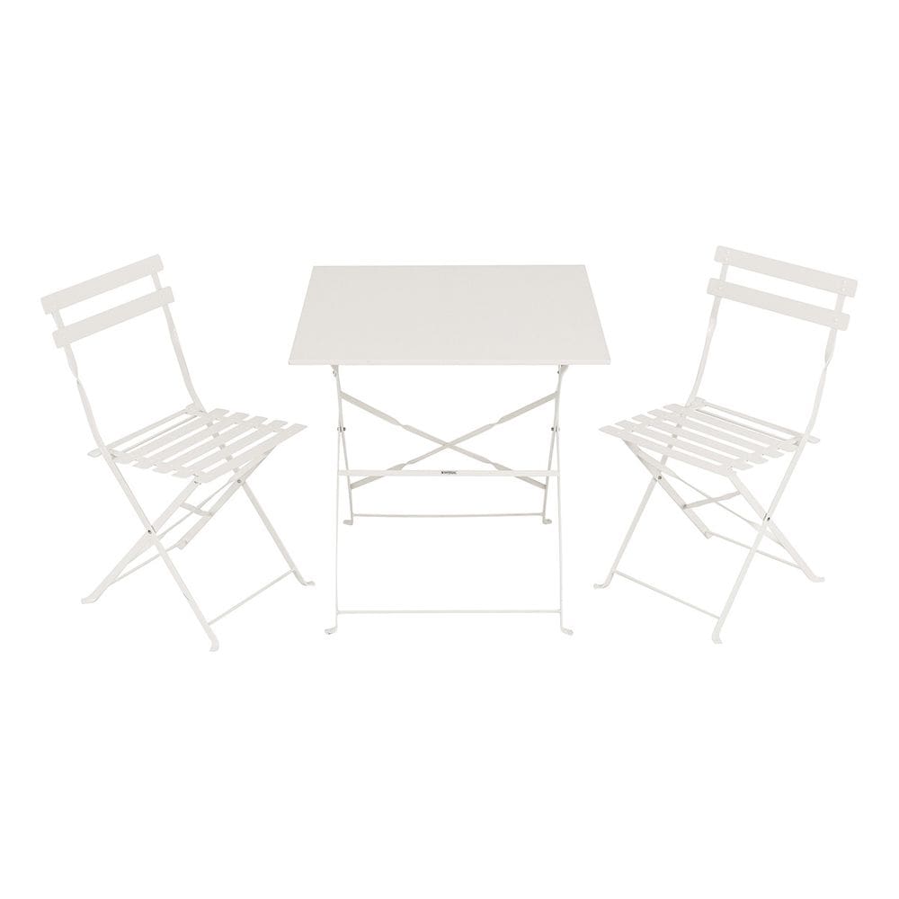 Conjunto Jardim Varanda 3 Pecas Branco Aco - Toronto