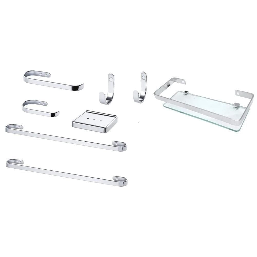Suporte Kit De Acessório Para Banheiro 8 Peças,
