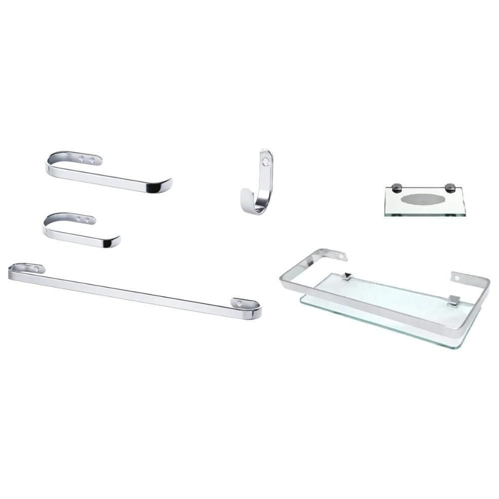 Suporte Kit De Acessório Para Banheiro 6 Peças