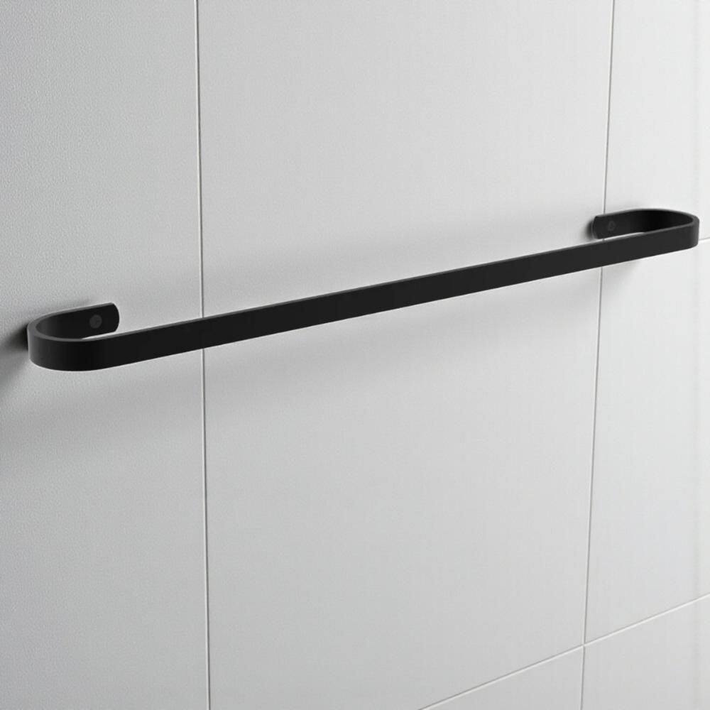 Toalheiro De Parede Preto Moderno 44 Cm