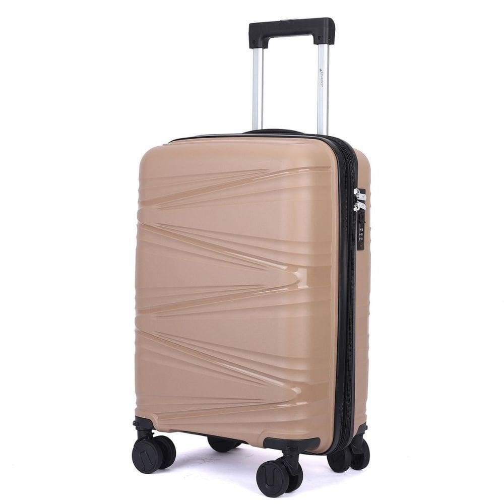 Mala De Bordo 10kg Viagem Zíper Expansível Em Polipropileno Rodinhas 360º Tsa - Bocaiúva - Cruzeiro Cor Fendi