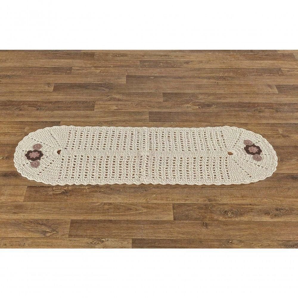 Passadeira Bella Avulsa Em Crochê Feito A Mão 01 Peça 85% Algodão | 15% Poliéster - Cru