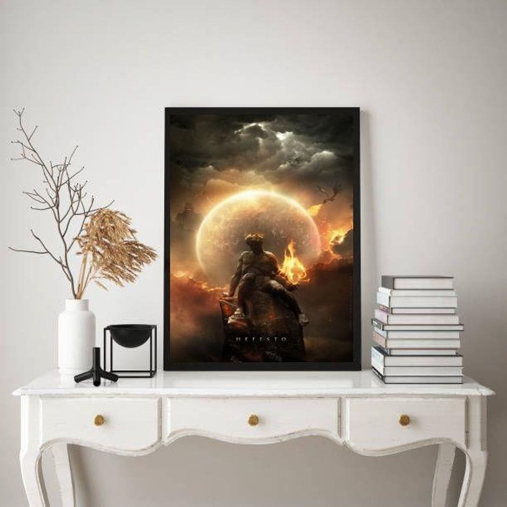 Quadro Decorativo Hefesto- Deus Do Fogo 24X18Cm