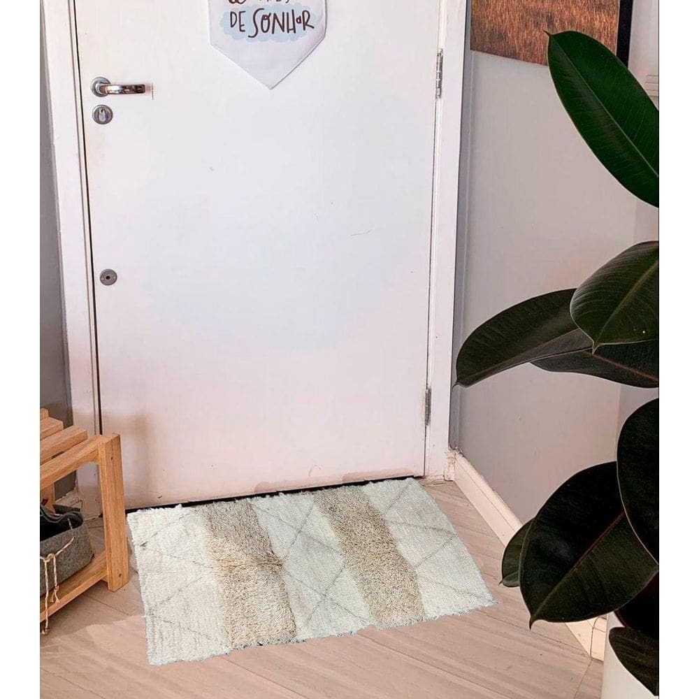 Capacho Bordado Para Porta/ Banheiro Boho Vanilla