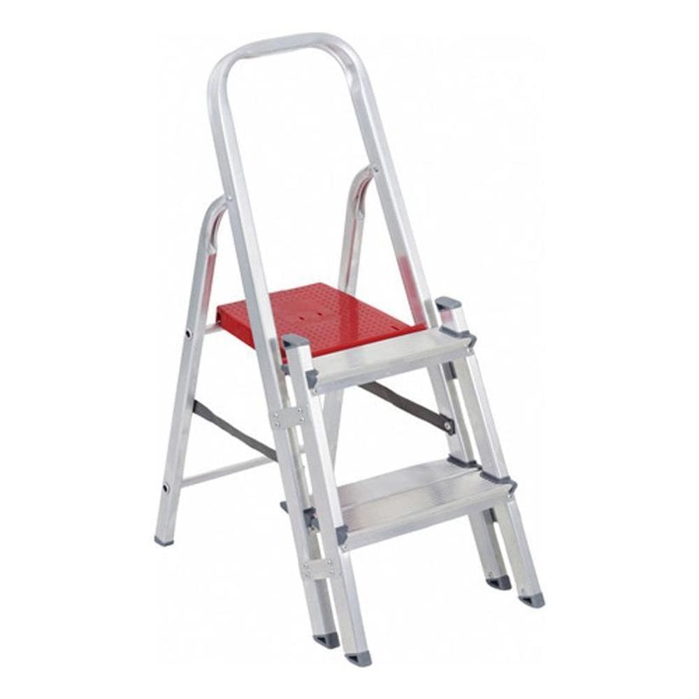 Escada De Aluminio Dupla 120 Kg 2 Degraus Reisam