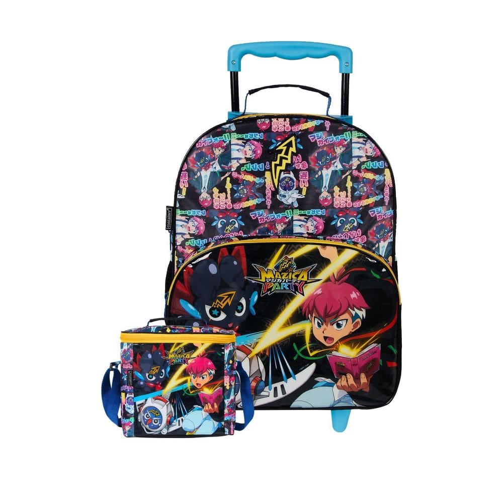 Kit Escolar Mazica Anime Mochila Rodas + Lancheira