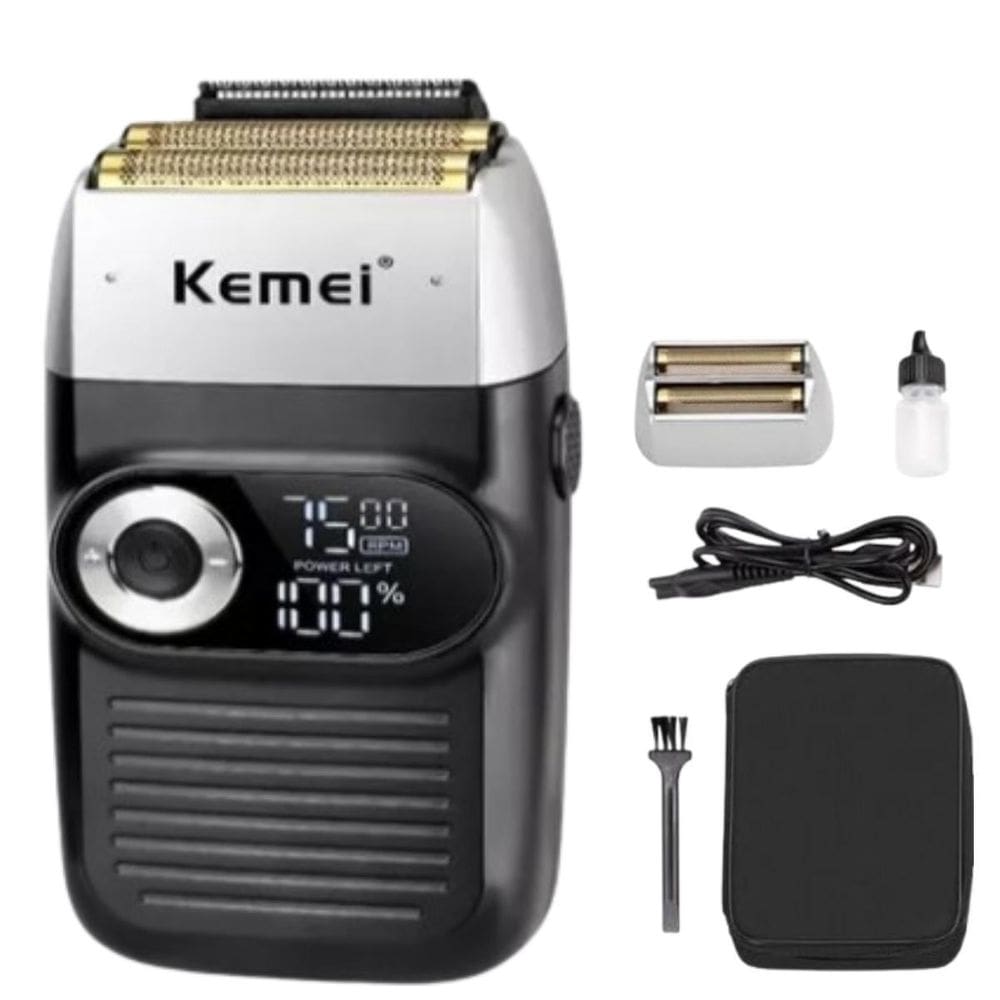 Barbeador Kemei Km-2026 Inox Para Viagem