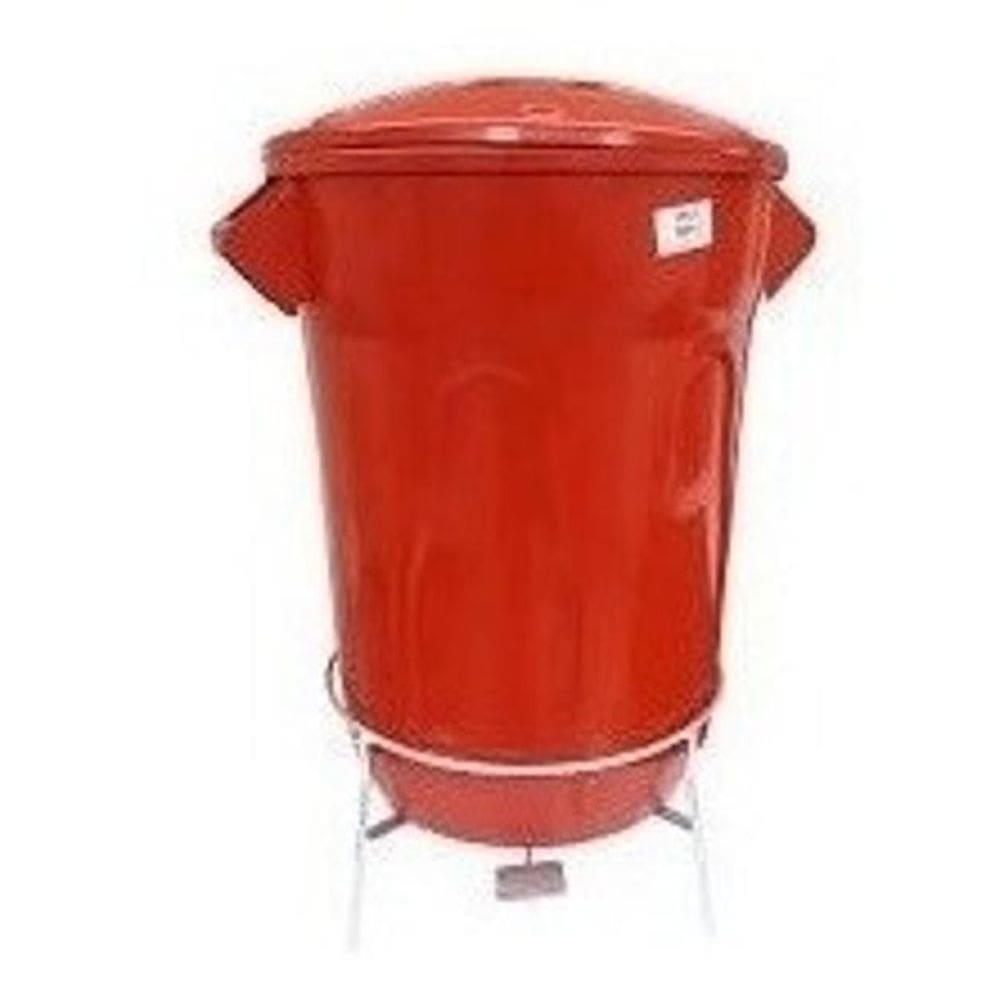 Cesto Lixeira Plástico Pedal Com Armação Em Aço 40 Litros
