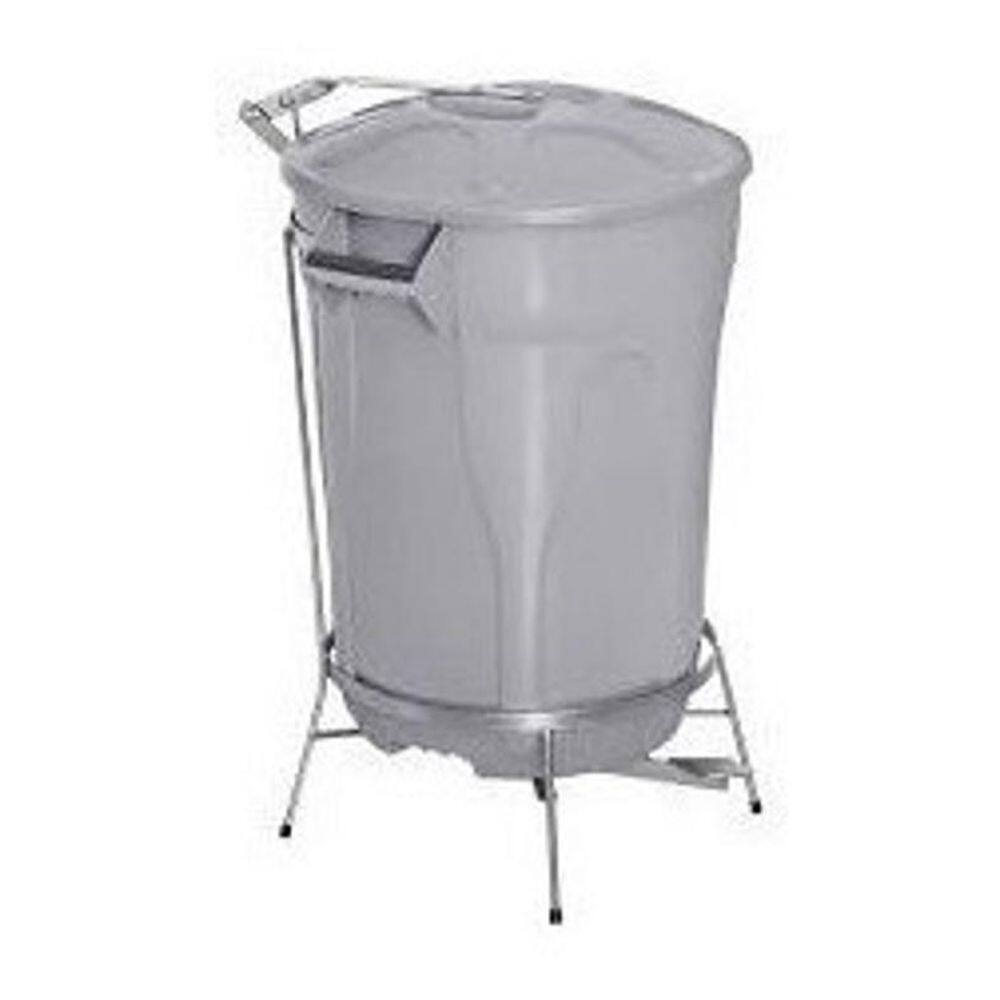 Cesto Lixeira Plástico Pedal Com Armação Em Aço 100 Litros