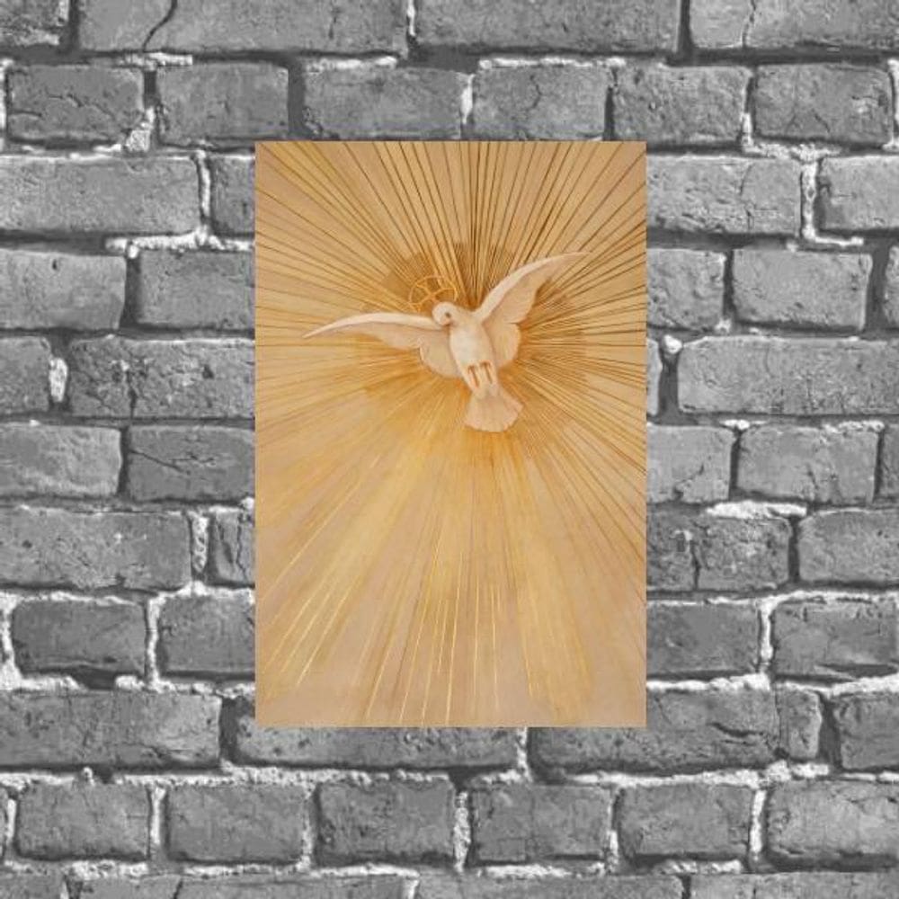 Placa Decorativa Divino Espírito Santo 18X27Cm