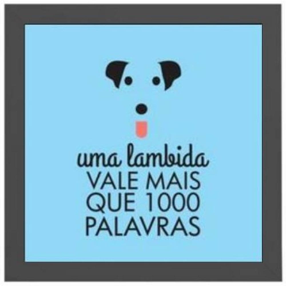 Quadro Lambida Vale Mais Que Mil Palavras 20X20Cm