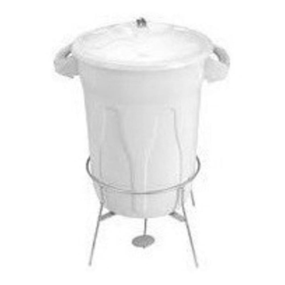 Cesto Lixeira Plástico Pedal Com Armação Em Aço 40 Litros