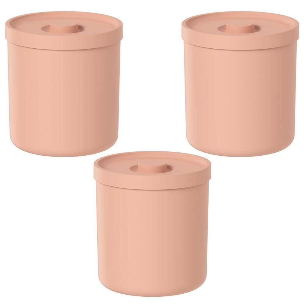 3X Lixeira De Banheiro 6 Litros Ou Bold Laranja