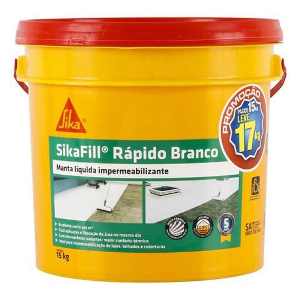 Manta Liquida Sikafill Branca 15 Kg Sika