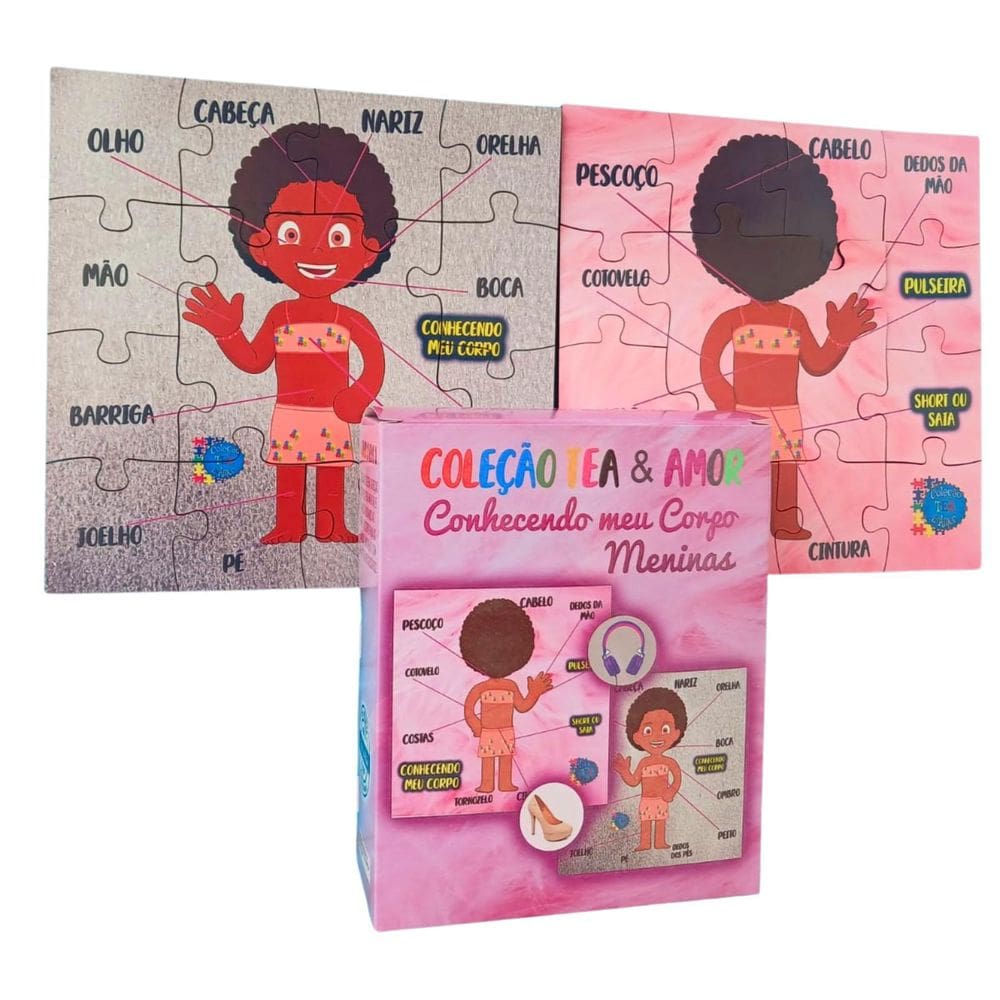 Jogo Educativo Montando O Corpo Humano Quebra-Cabeça Meninas