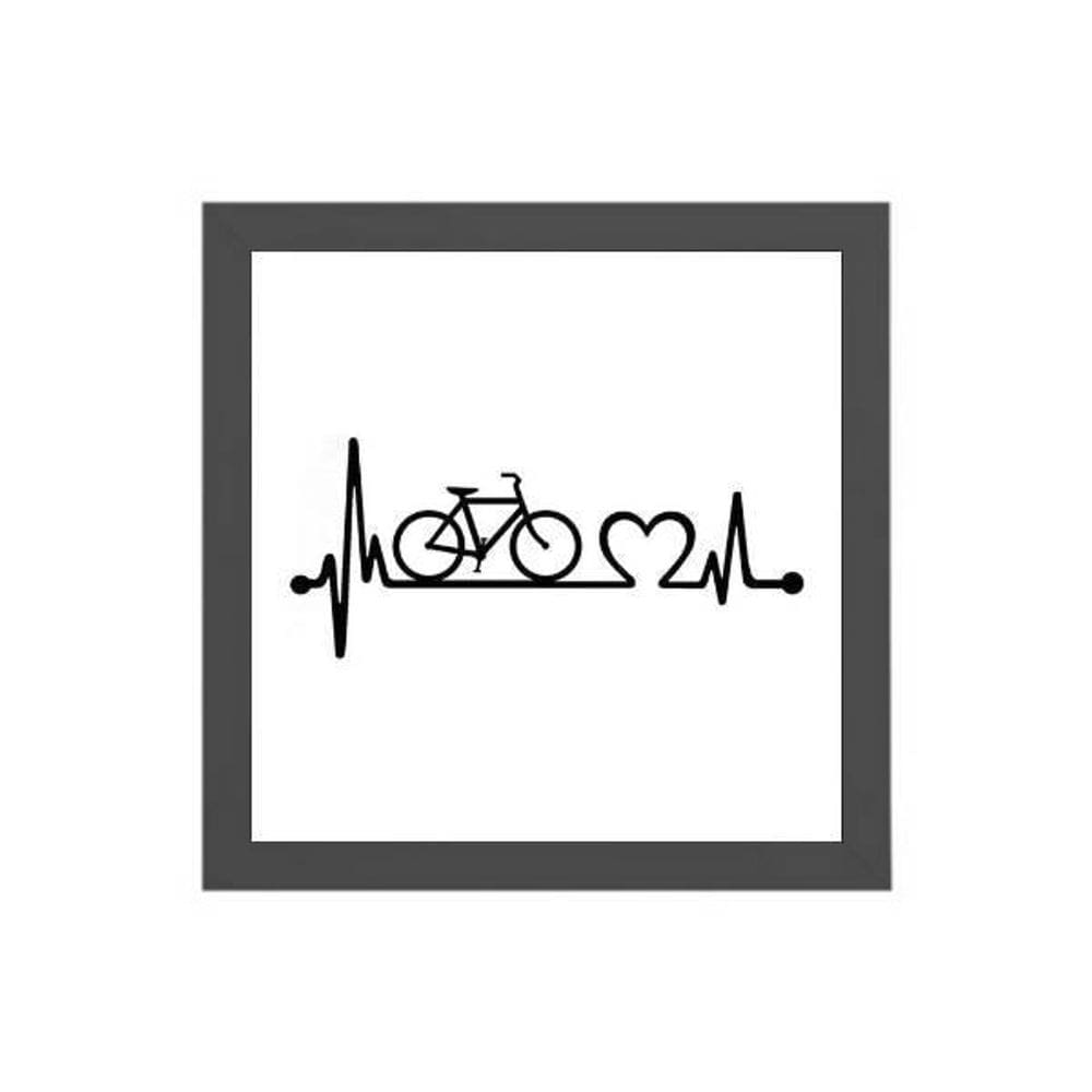 Quadro Quadrado Bicicleta Sinais Vitais 20X20Cm