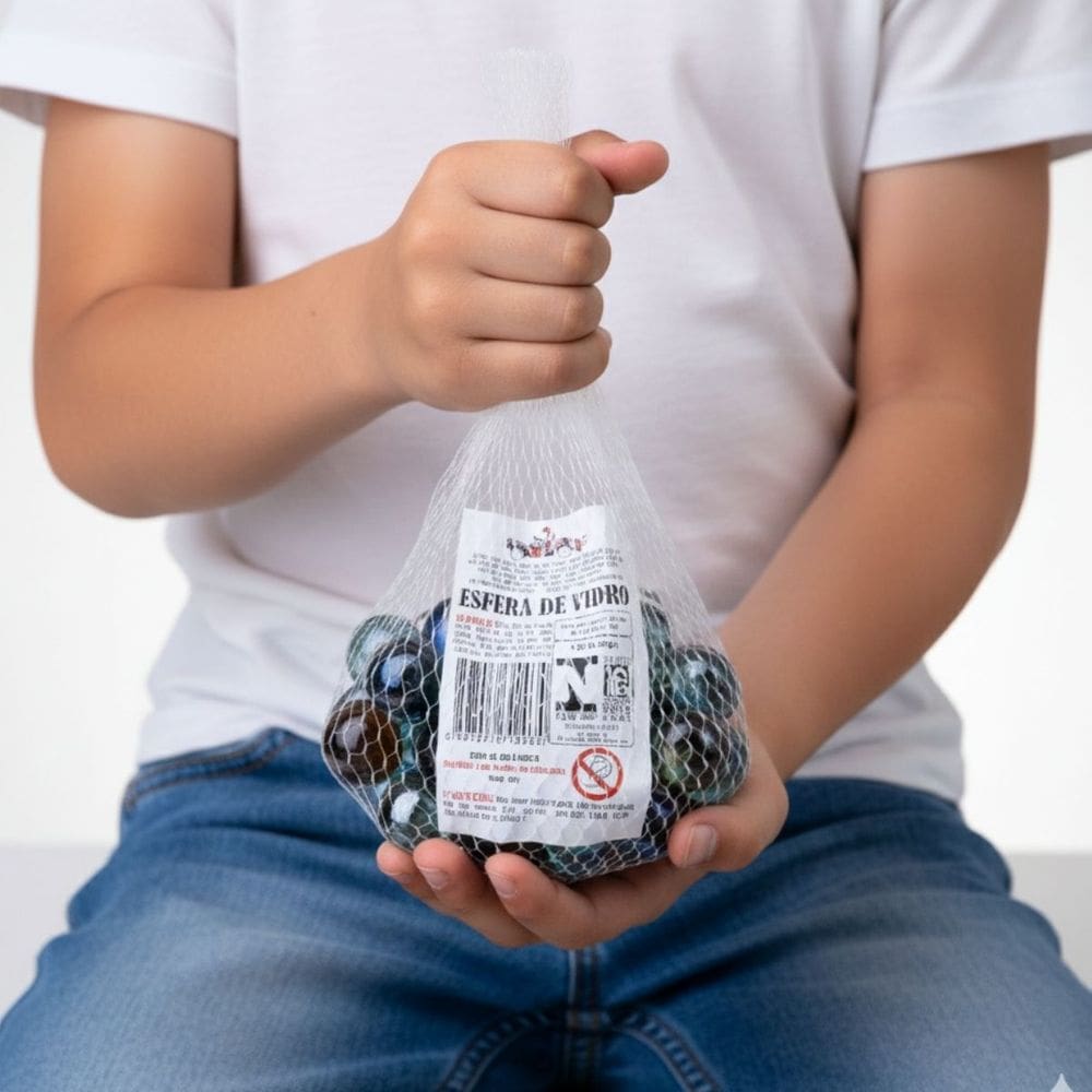 Bolinha de Gude Brinquedo Infantil Clássico Pacote com 40 Unidades