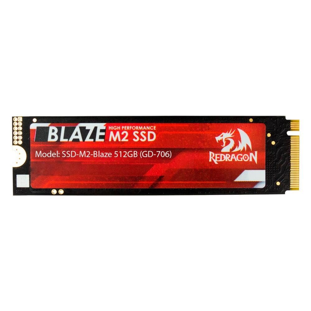 SSD 512GB M.2 2280 NVMe PCIe 4.0 Redragon Blaze, Leitura 7050 e Gravação 4200 MB/s, GD-706