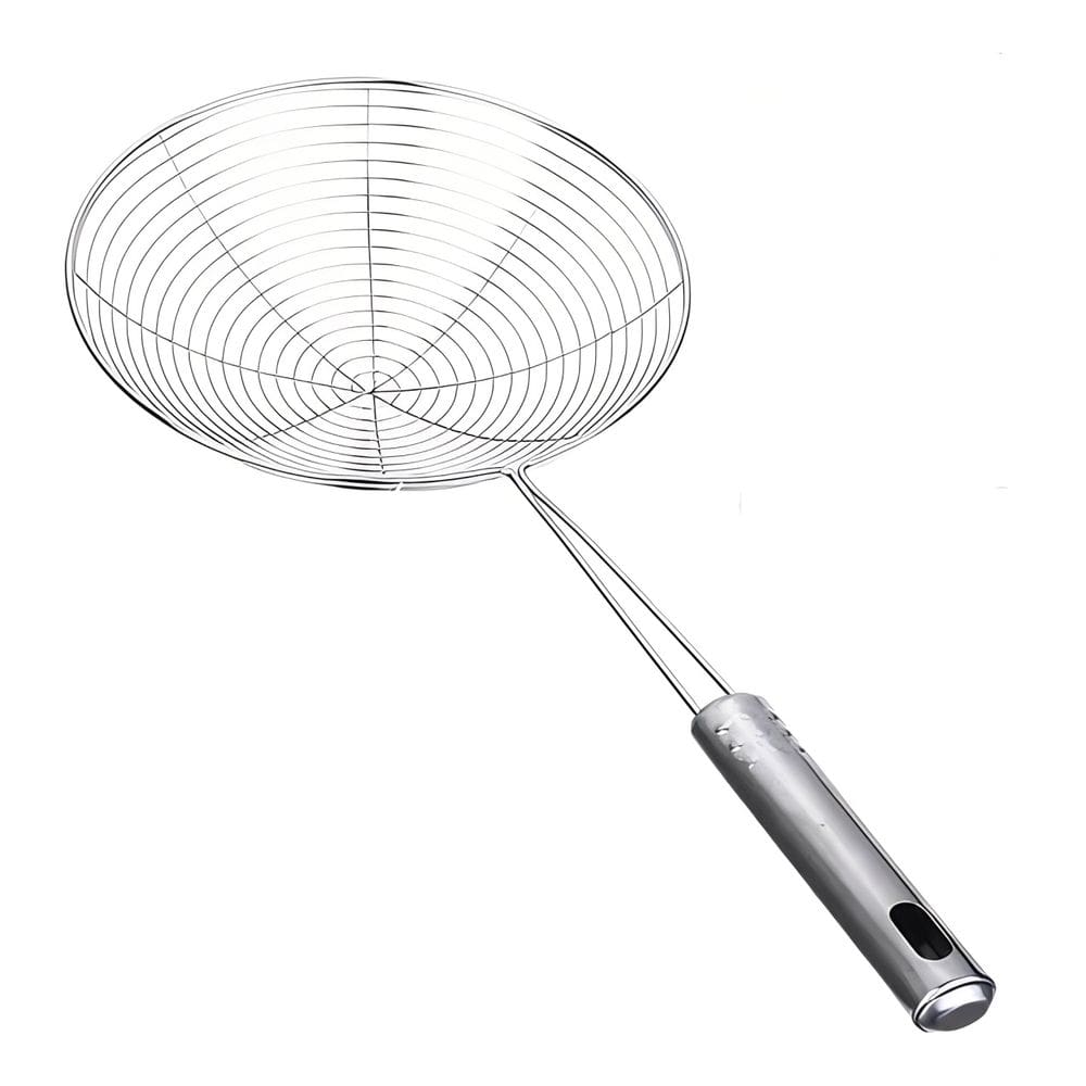 Escumadeira de Inox para Frituras Pastel Cabo Longo 37cm