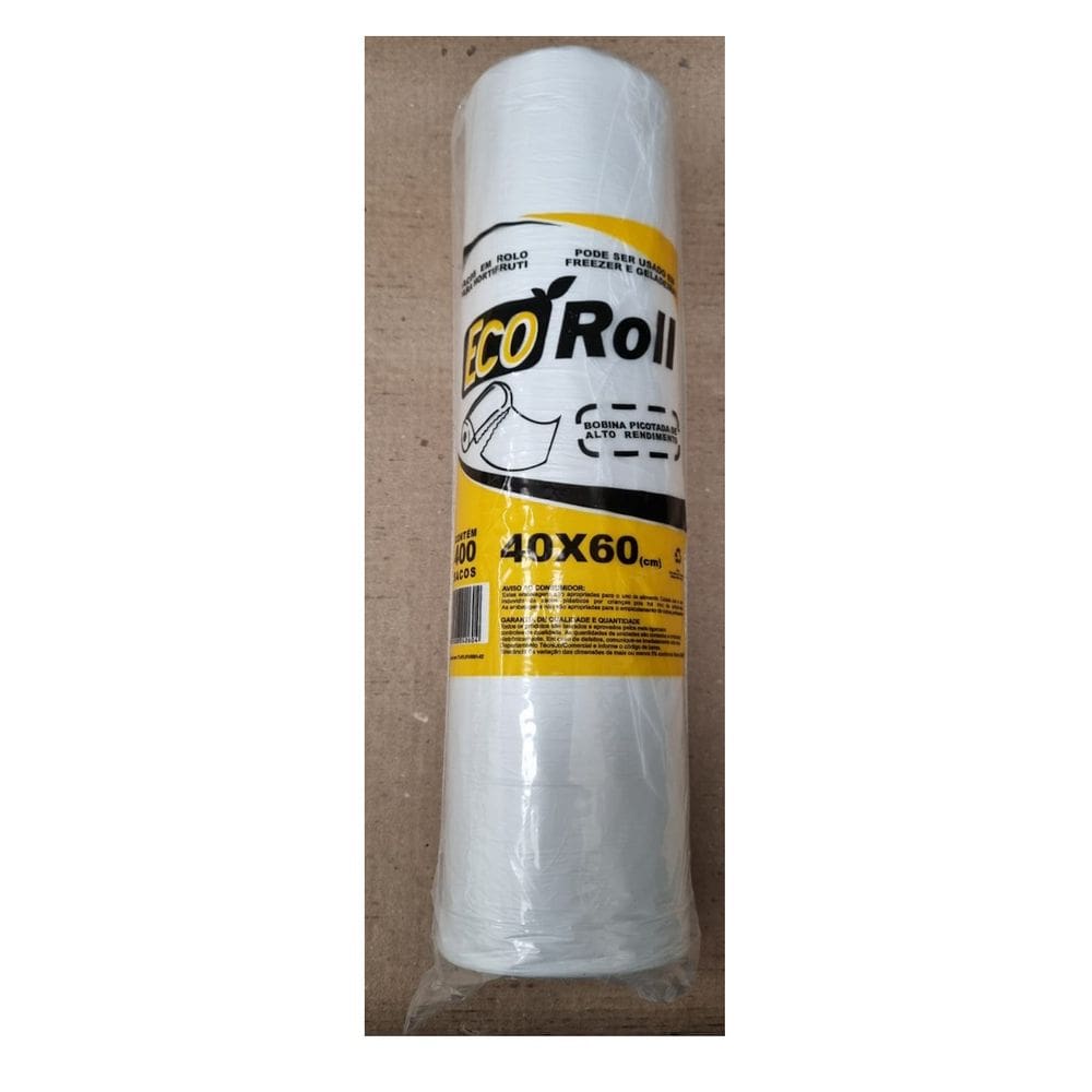 Bobina Saco Plastico Picotada 40x60 Alto Rendimento 18 Bobin