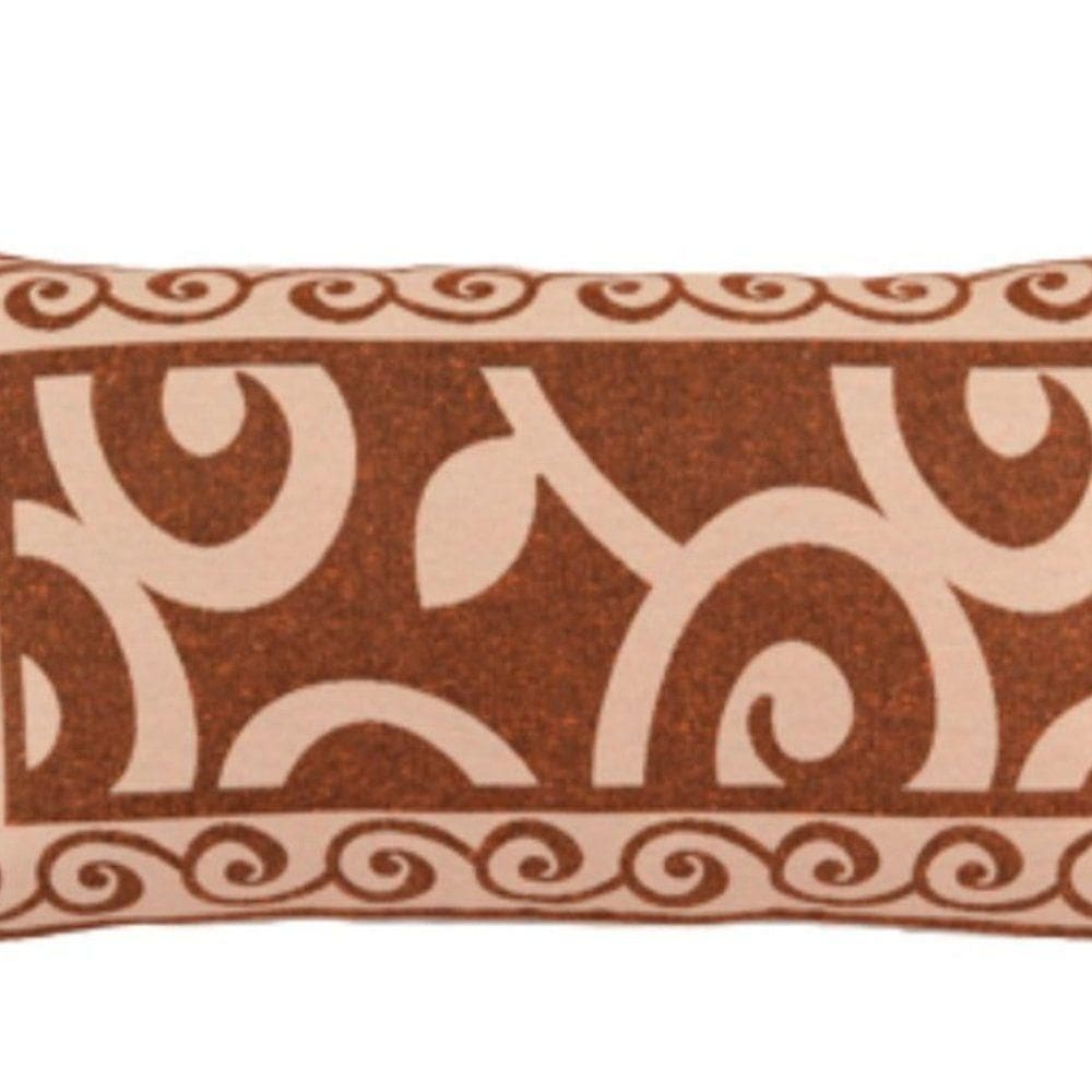 Capa De Almofada Decorativa Turin Retangular 1 Peça 58% Algodão / 42% Poliéster - Arabesco Coral