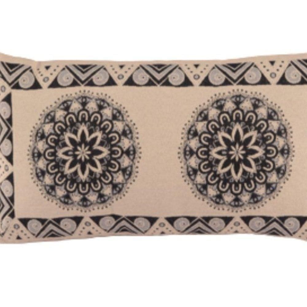 Almofada Decorativa Turin Retangular Com Refil 58% Algodão / 42% Poliéster - Mandala Marinho