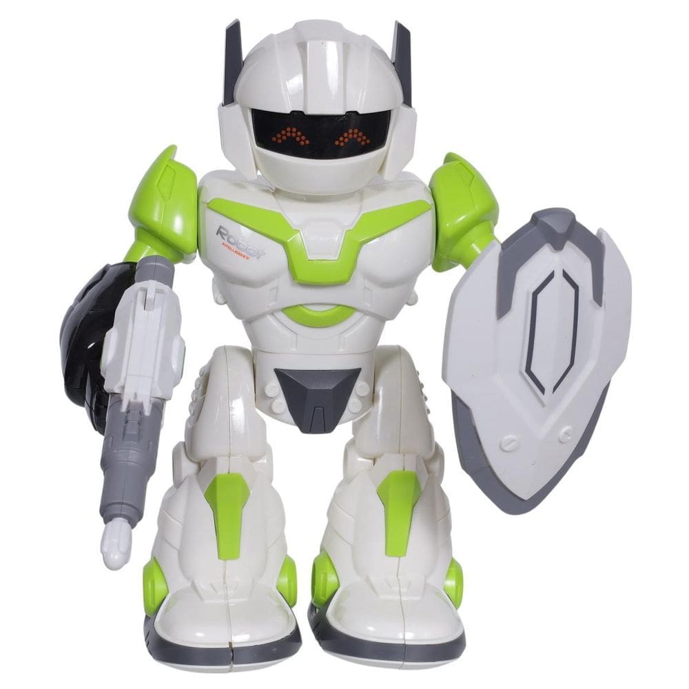 Brinquedo Robô Dominador Movimento Luz Led