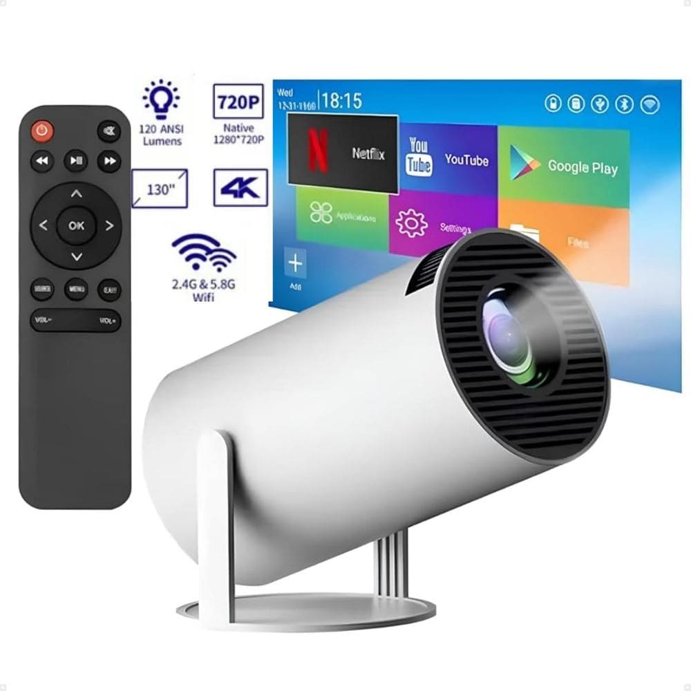 Projetor 4K Para Cinema Em Casa Para Espelhamento De Tela