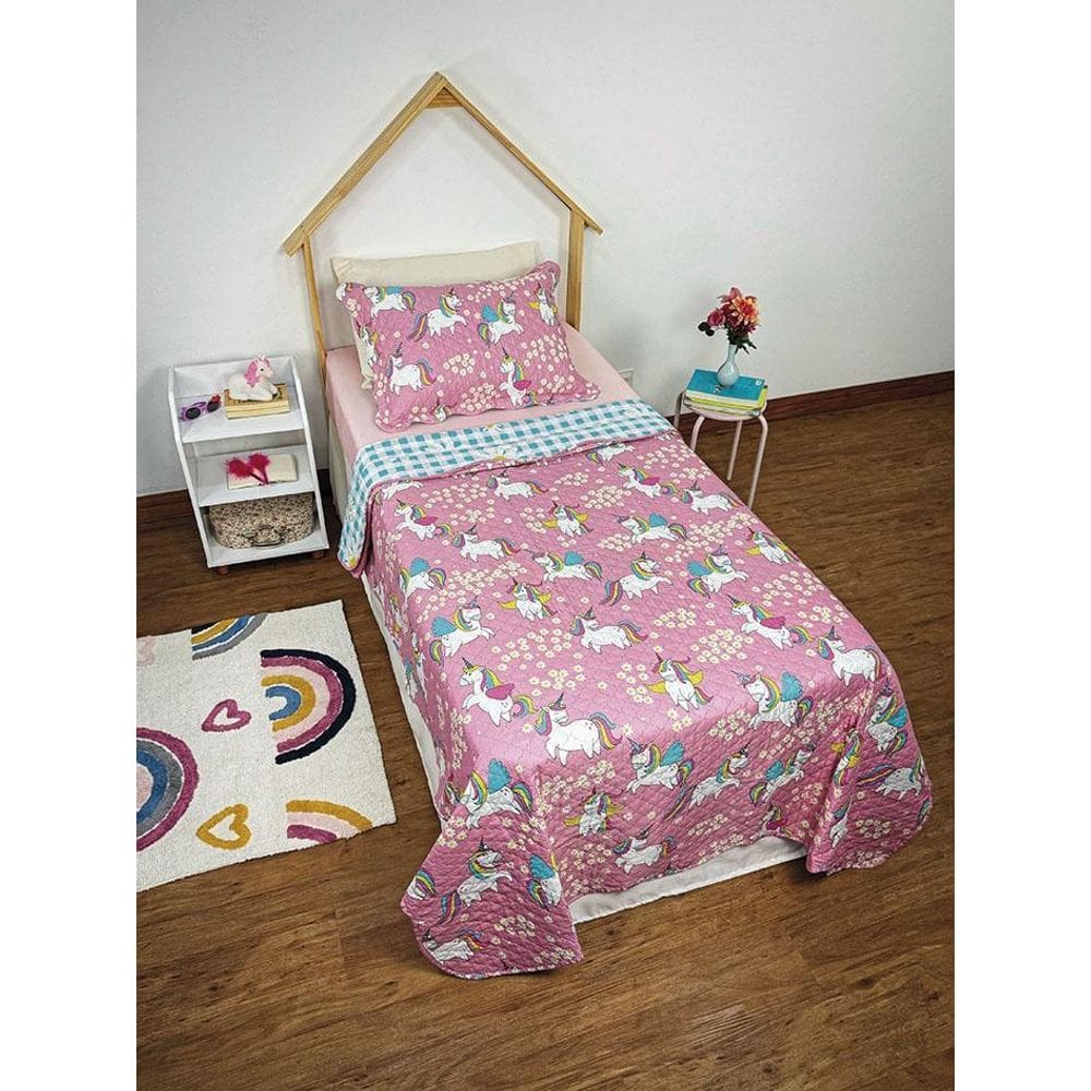 Conjuntos Cobre-Leito Matelassê Infantil 2 Peças Dupla Face