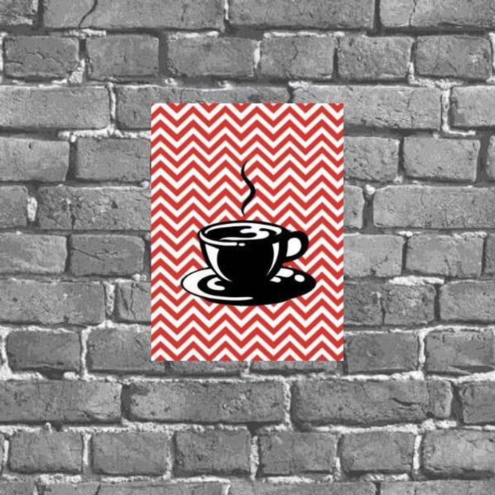 Placa Decorativa Xícara De Café 18X27Cm