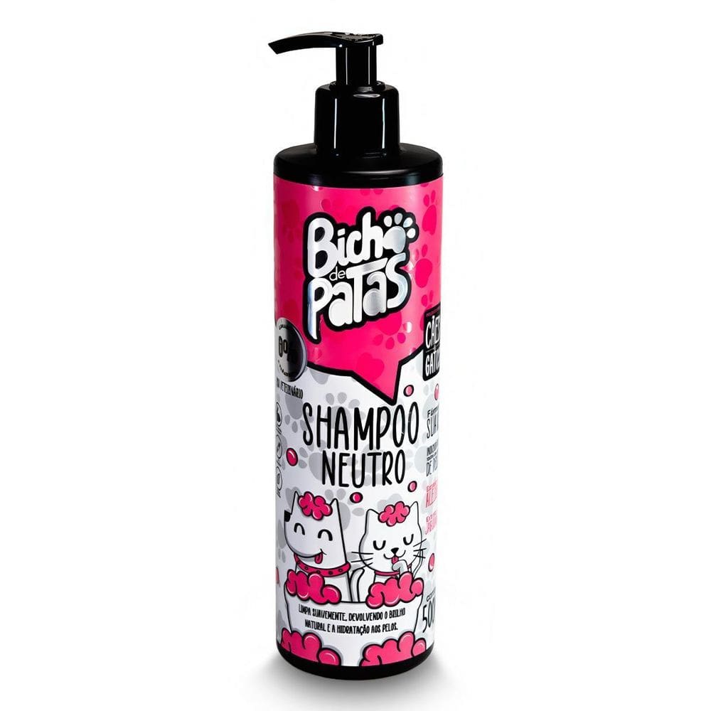 Shampoo Pet Neutro 500Ml Bicho De Patas - Cachorro E Gato