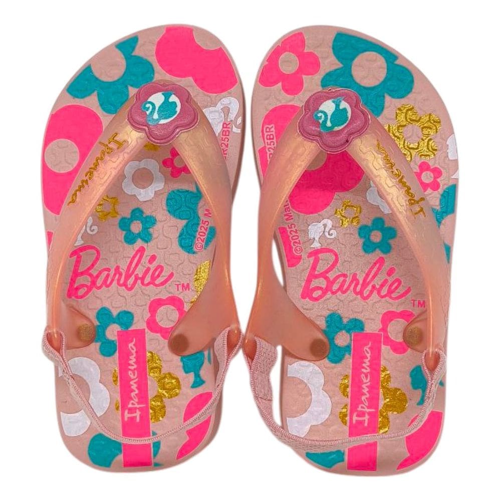 Chinelo de Dedo Menina Elastico Barbie Meu Encanto Ipanema