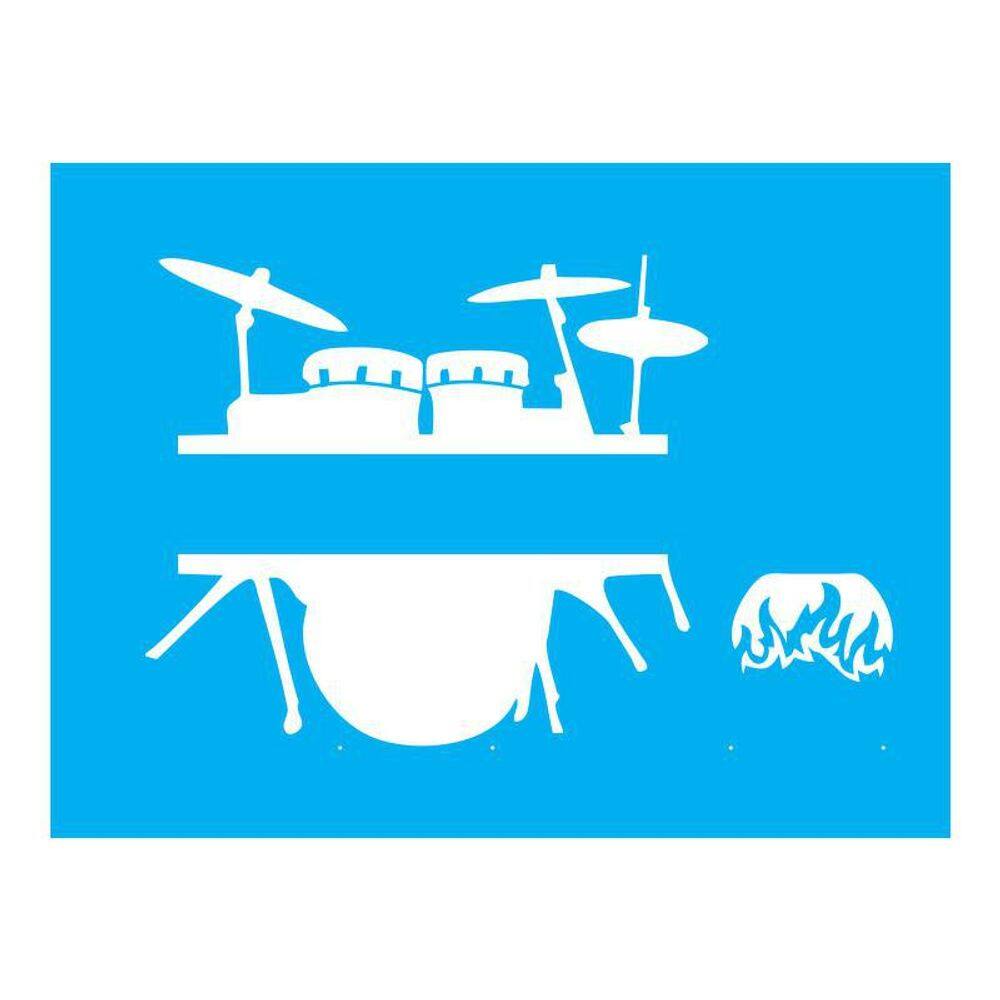 Stencil Tamako Bateria - 15X20Cm - Ref A2201