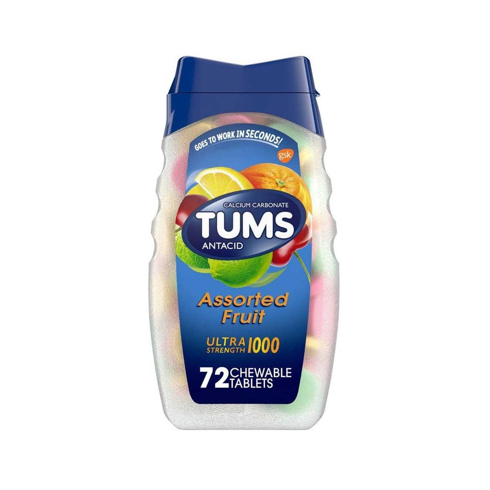 TUMS PASTILHAS ANTIÁCIDAS - ULTRA FORTE - 1000 (FRUTAS) - 72un