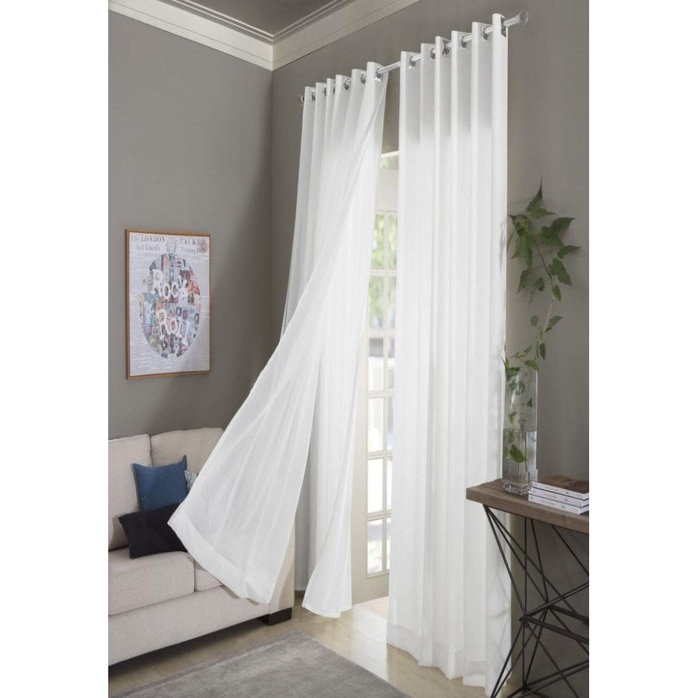 Cortina Voil Santorini 230X300 Cm Adomes Branca