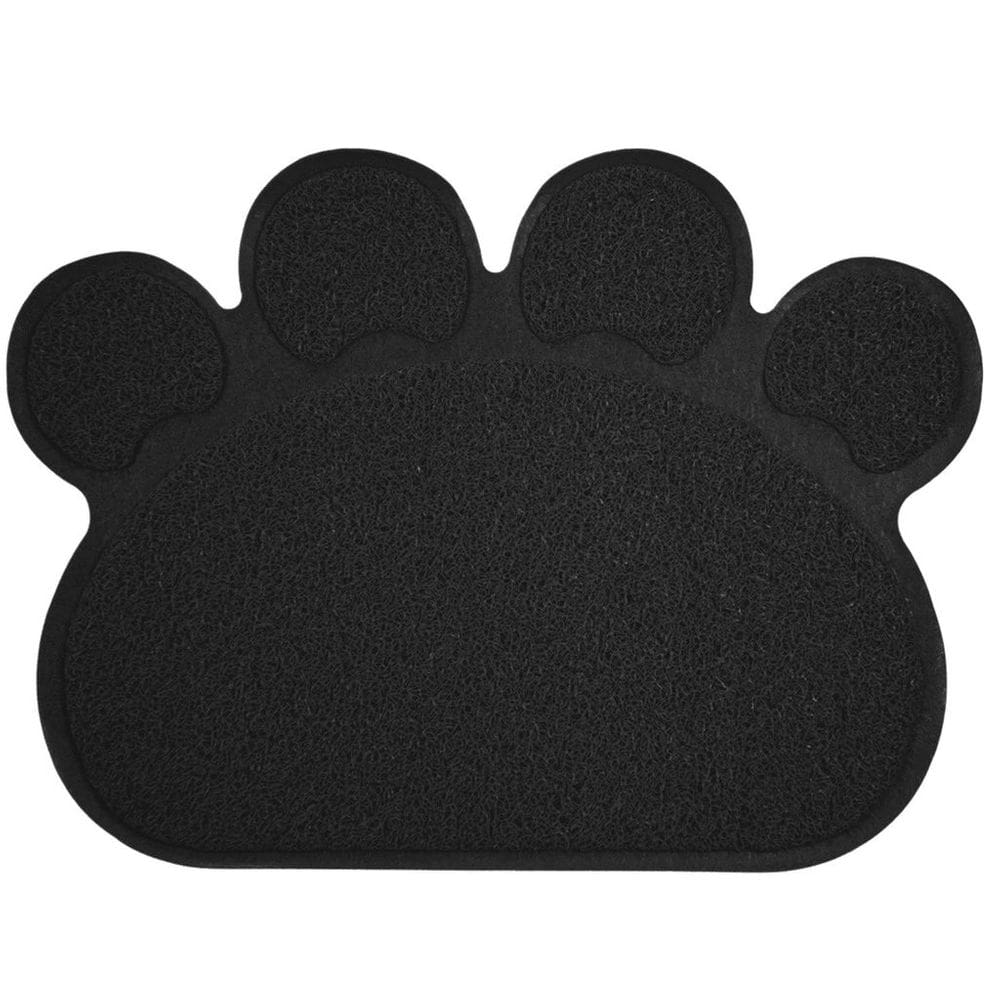 Tapete Vinílico Pata Para Pets Cães E Gatos 45X60cm - Preto
