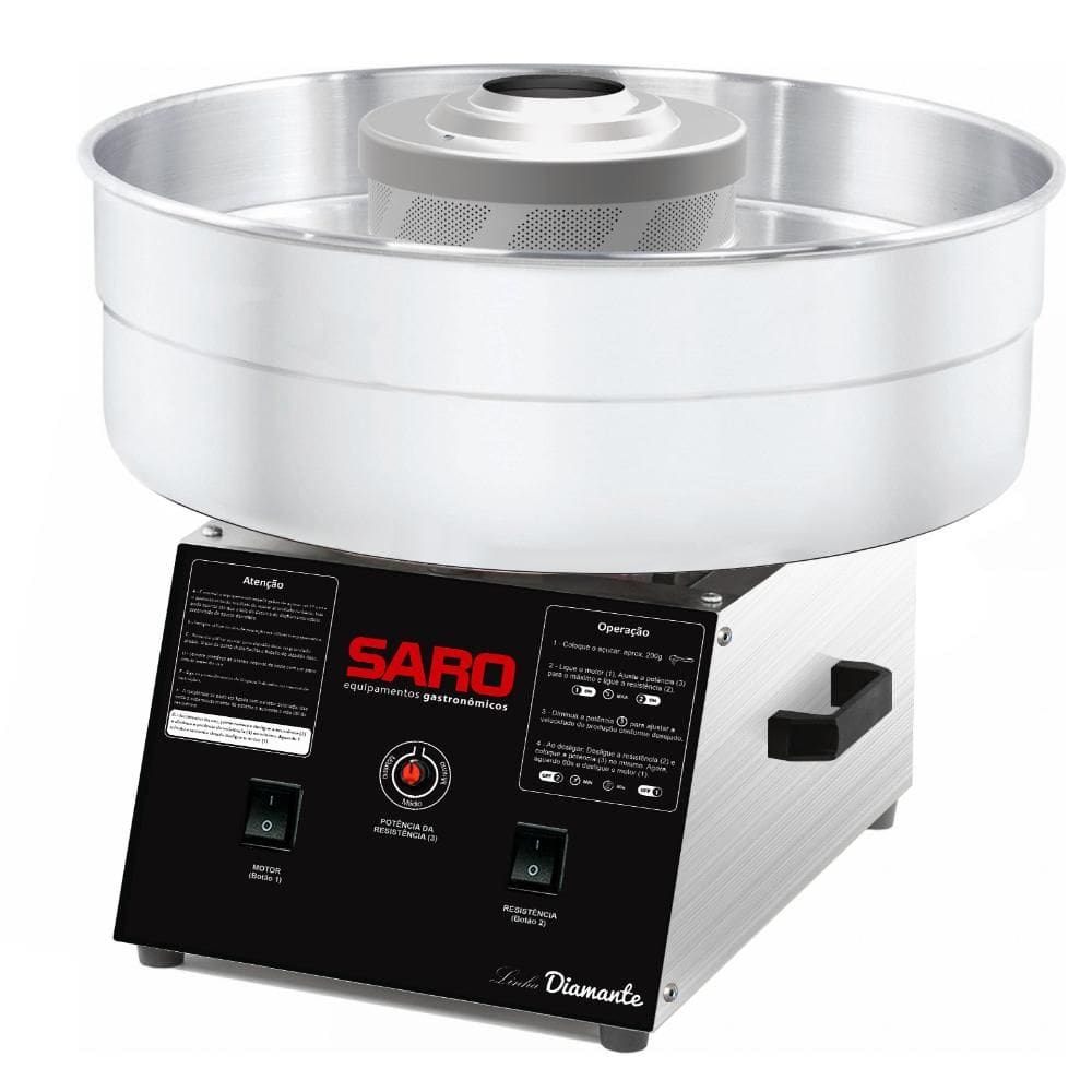 Máquina de Algodão Doce Profissional Bivolt SARO 110v 220v