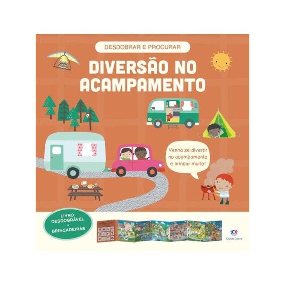 Diversão No Acampamento - Livro Desdobrável Brincadeiras