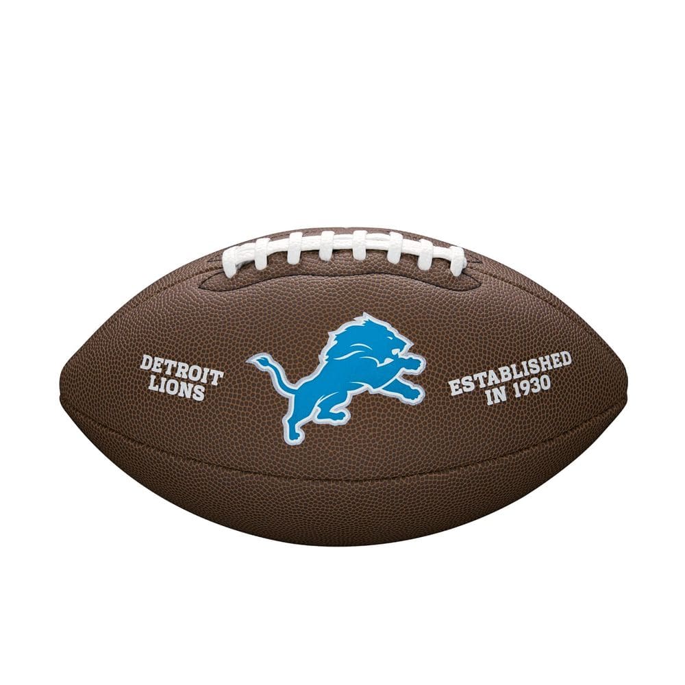 Bola de Futebol Americano Wilson NFL Detroit Lions em Couro Composto Oficial