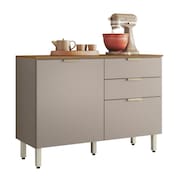 Balcão de Cozinha 1,20m 2 Portas 2 Gavetas Alba