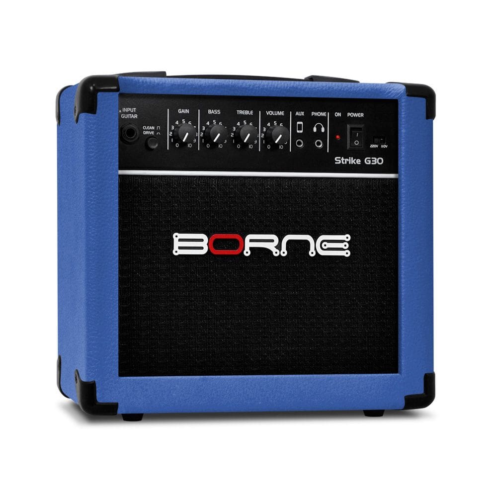 Cubo Amplificador  De Guitarra Borne - Strike G30 - Azul