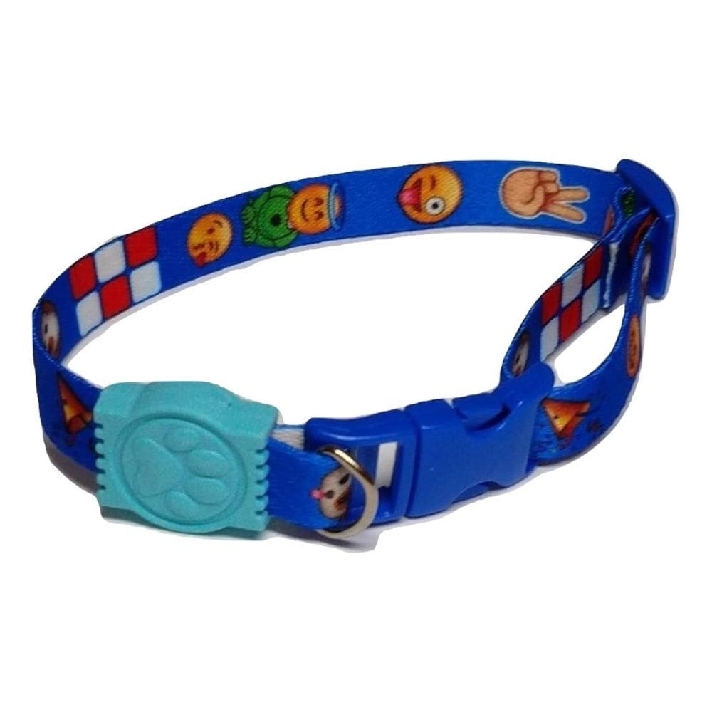 Coleira Seda Pac Man Cor Azul Tamanho Único