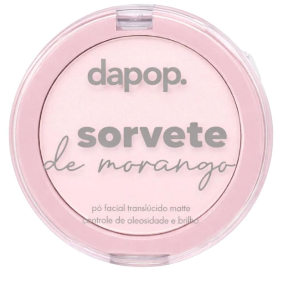 Pó Facial Translúcido Matte Dapop Sorvete De Morango Dp2398