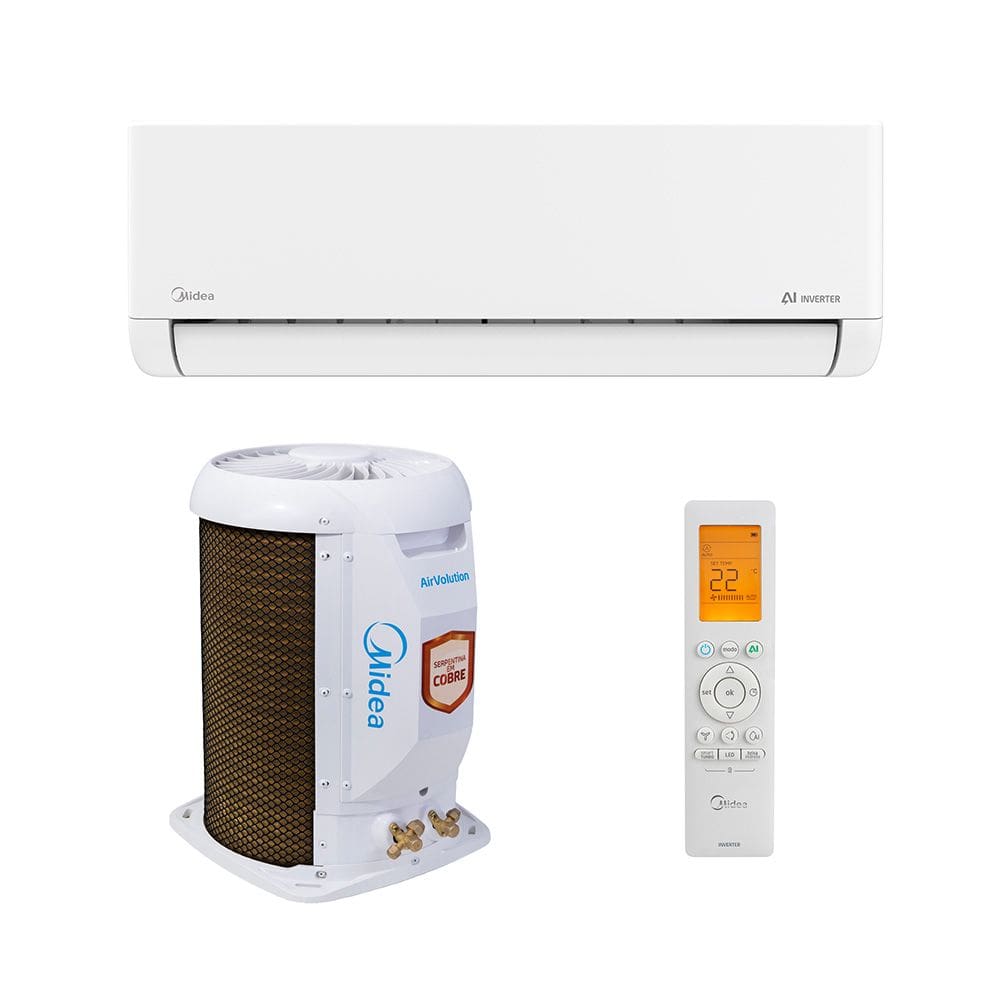 Ar Condicionado Split Hi Wall - Inverter R-32 - AI Airvolution - Midea - 9.000 BTUs - Frio - 220V Monofásico